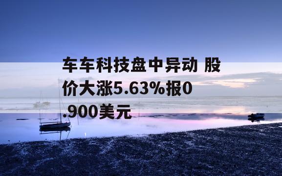 车车科技盘中异动 股价大涨5.63%报0.900美元